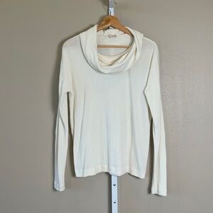 GAP Waffle Cowlneck Long Sleeve Top